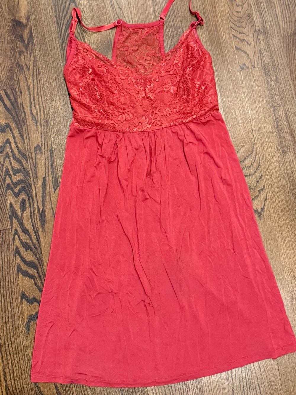 Kindred Bravely Red Lace-Front Chemise